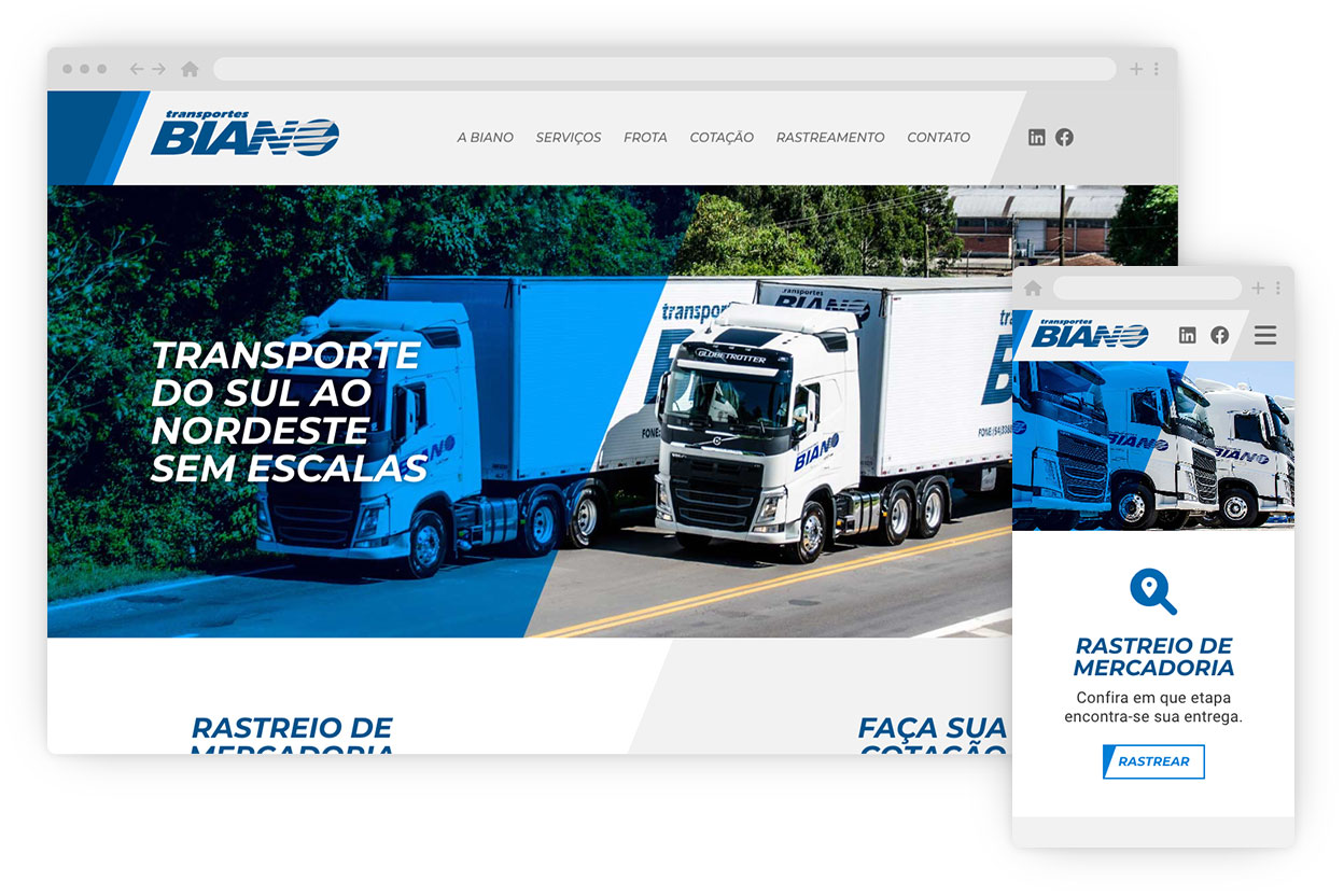 Transportes Biano \\ Site